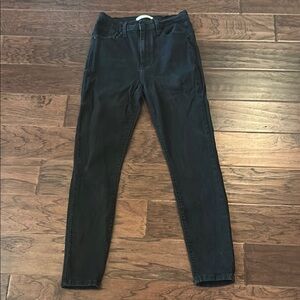 Eunina Black Bella Super High Rise Skinny Ankle Jeans